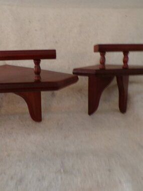 2 Wooden Floating Corner Shelves